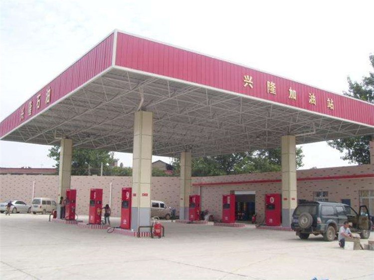 黑龙江加油站钢结构网架案例9